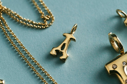 "Sanse" Small Letter Charm Pendant