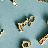 "Sanse" Small Letter Charm Pendant