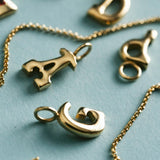 "Sanse" Small Letter Charm Pendant