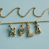 "Sanse" Pavé Diamond Letter Charm