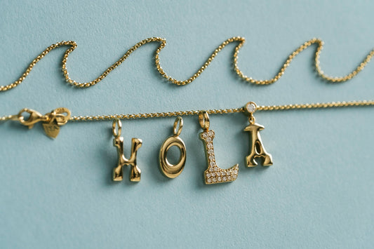 "Sanse" Pavé Diamond Letter Charm