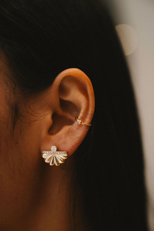 "Bahía" Earring - Yellow Gold and Diamonds