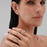 SAMPLE SALE ¡Buenos Días! Triple Ray Ruby Ear Cuff (no piercing)
