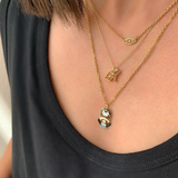 SAMPLE SALE “Keko” Coquí Necklace with Pink Sapphire Eye
