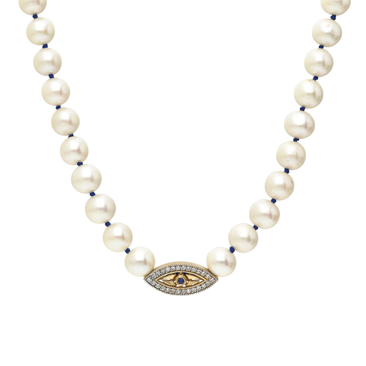 Pavé "Macu” Beaded Necklace - Freshwater Pearl