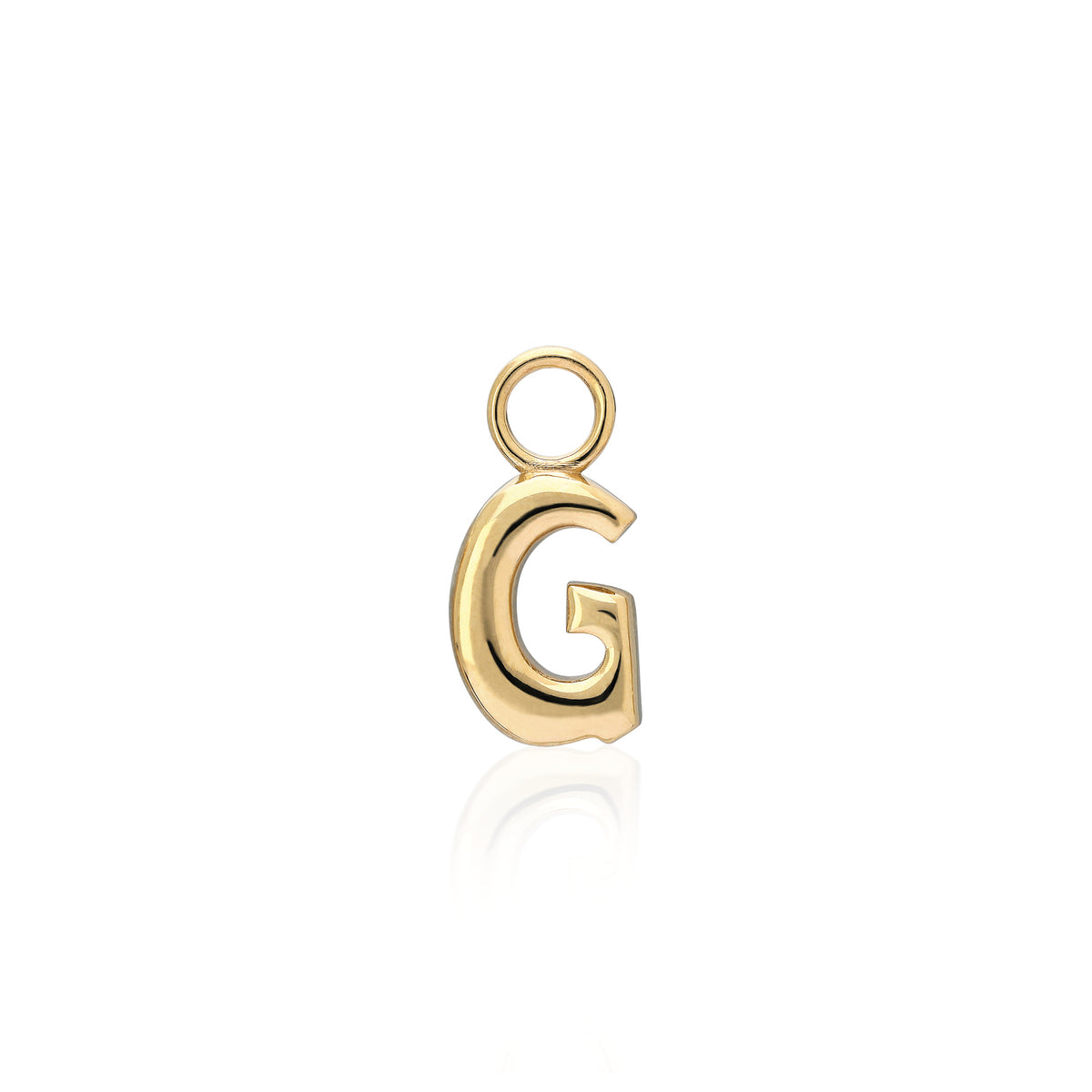 "Sanse" Small Letter Hoop Charm