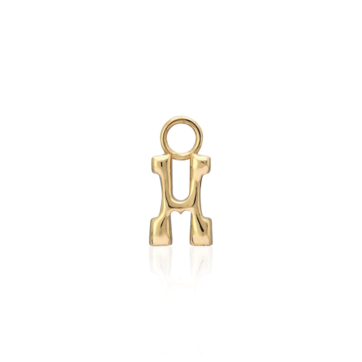 "Sanse" Small Letter Hoop Charm