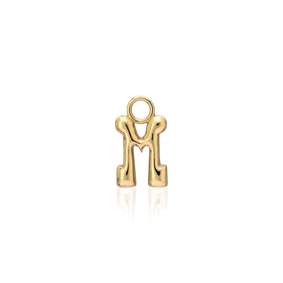 "Sanse" Small Letter Hoop Charm