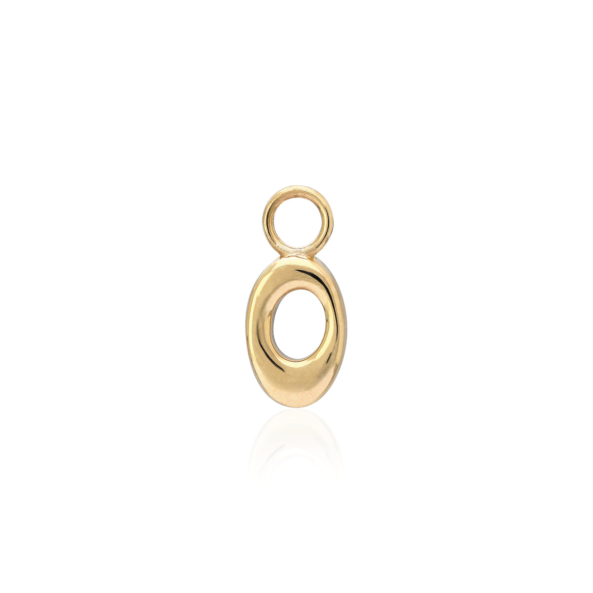 "Sanse" Small Letter Hoop Charm