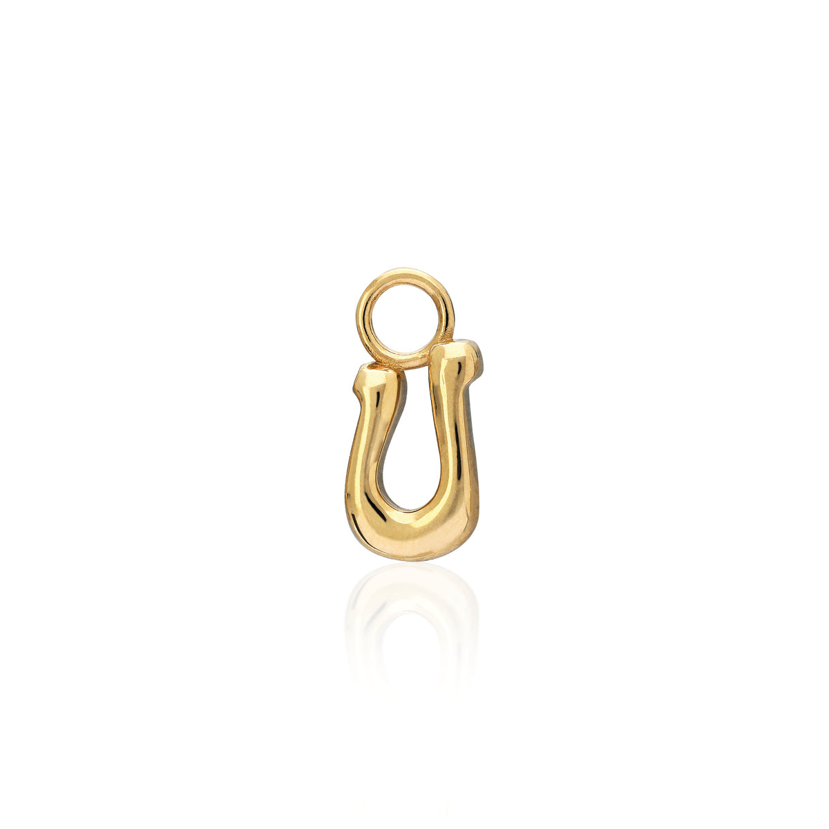 "Sanse" Small Letter Hoop Charm