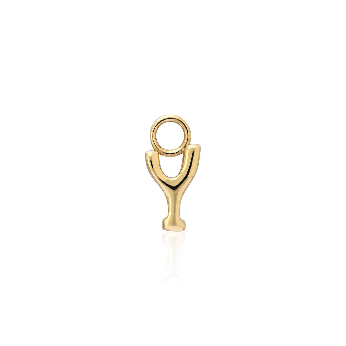 "Sanse" Small Letter Hoop Charm