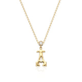 "Sanse" Small Letter and Diamond Necklace