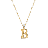 "Sanse" Small Letter and Diamond Necklace
