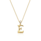 "Sanse" Small Letter and Diamond Necklace