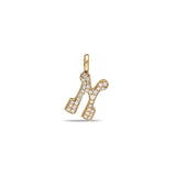 "Sanse" Pavé Diamond Letter Charm