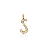 "Sanse" Pavé Diamond Letter Charm