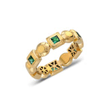 "Sempiterno" Mixed-Cut Gemstone Ring Band - Emerald