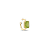 “Sera” Floating Radiant-cut Ear Cuff - Peridot (no piercing)