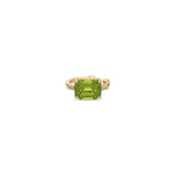 “Sera” Floating Radiant-cut Ear Cuff - Peridot (no piercing)