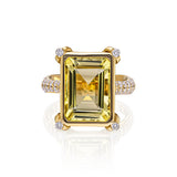 "Toa" Cóctel Ring - Lemon Quartz