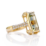"Toa" Cóctel Ring - Green Quartz