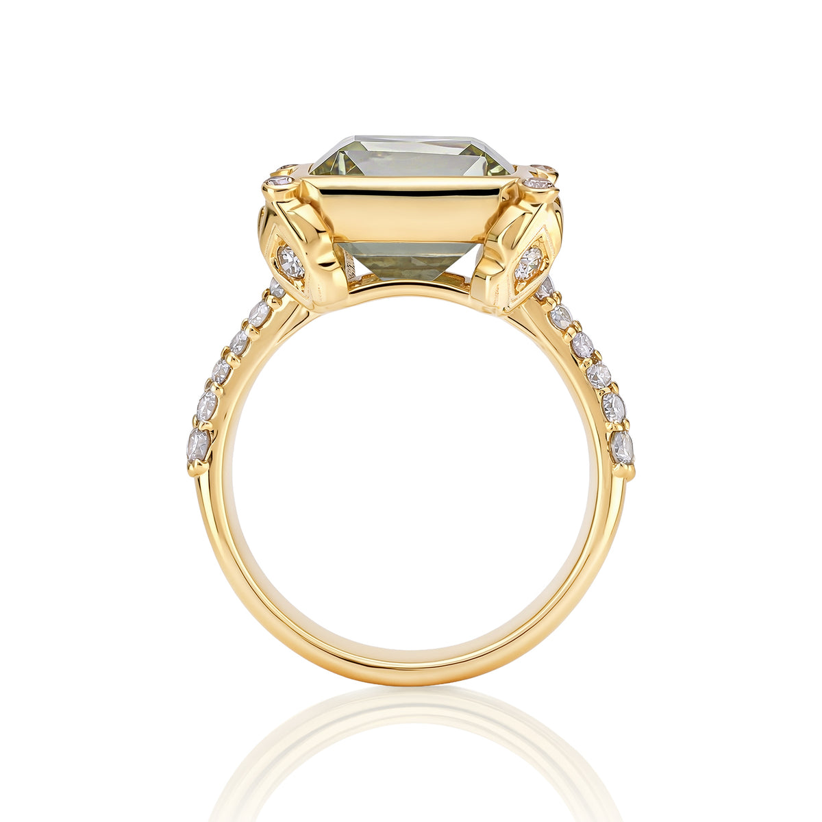 "Toa" Cóctel Ring - Green Quartz
