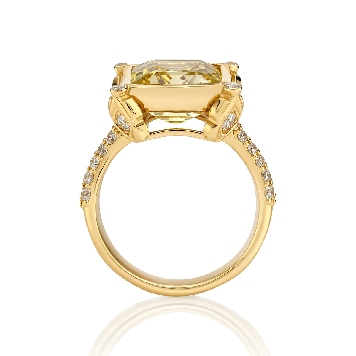 "Toa" Cóctel Ring - Lemon Quartz