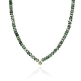 "Tona" Beaded Blue Agate Strand - Sapphire