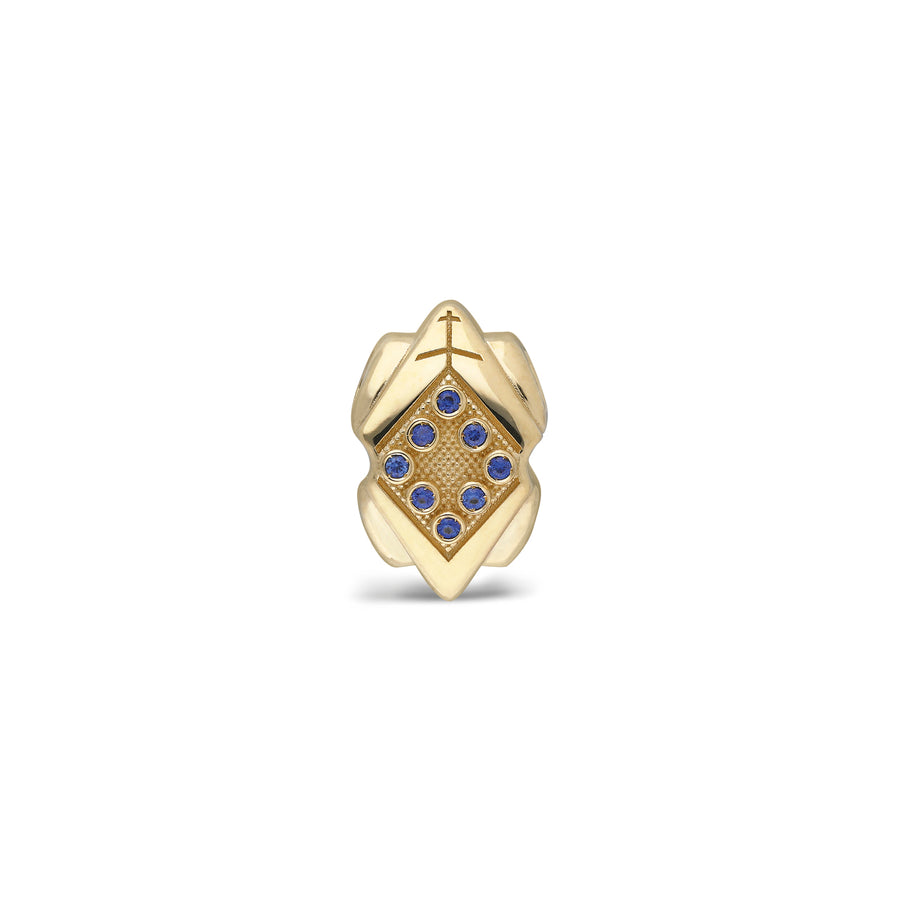 "Tona" Bezel Sapphires Bead Pendant