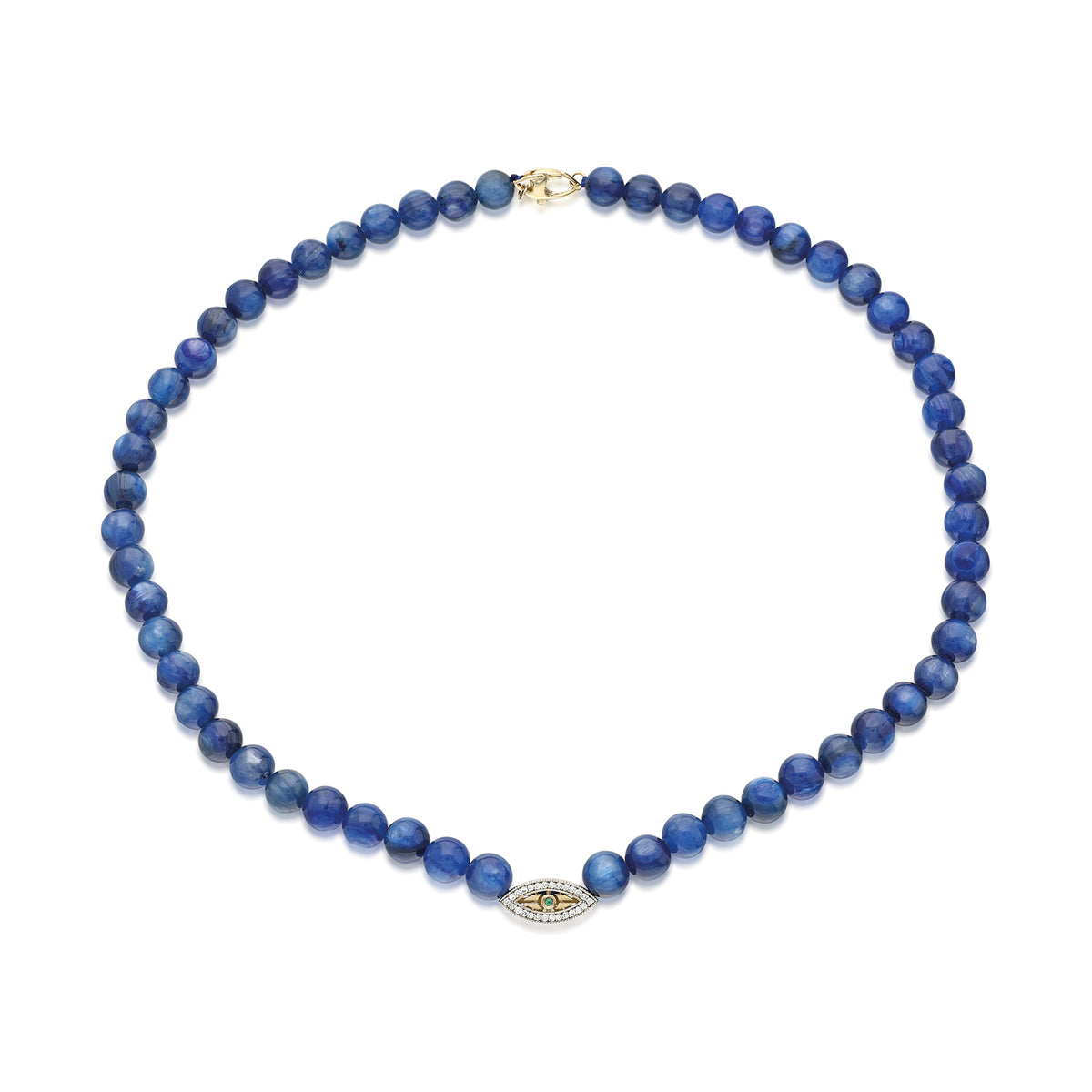 Pavé "Macu” Beaded Necklace - Kyanite