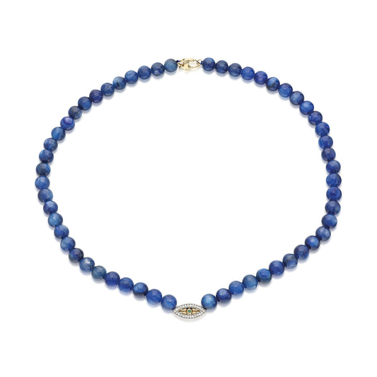 Pavé "Macu” Beaded Necklace - Kyanite