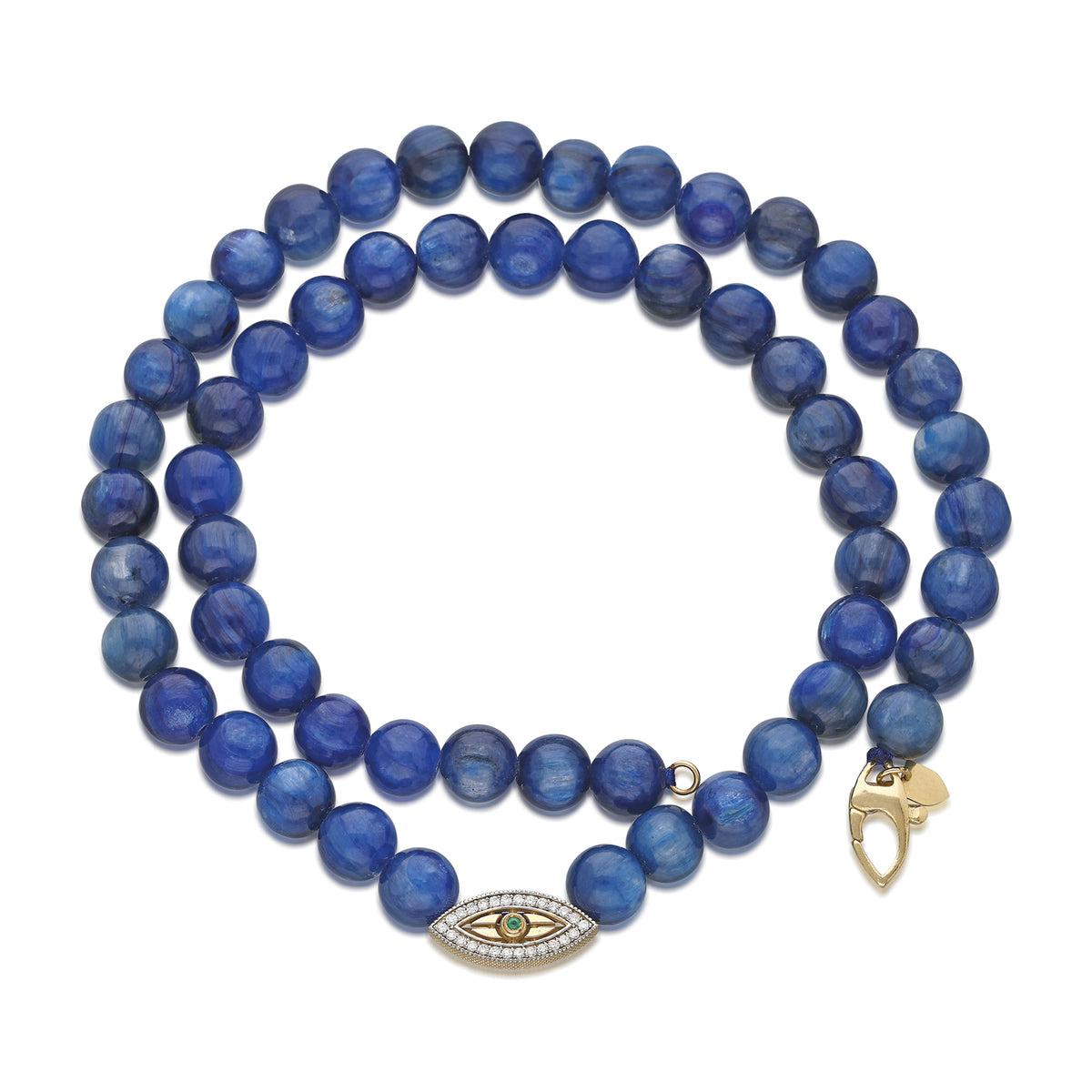 Pavé "Macu” Beaded Necklace - Kyanite