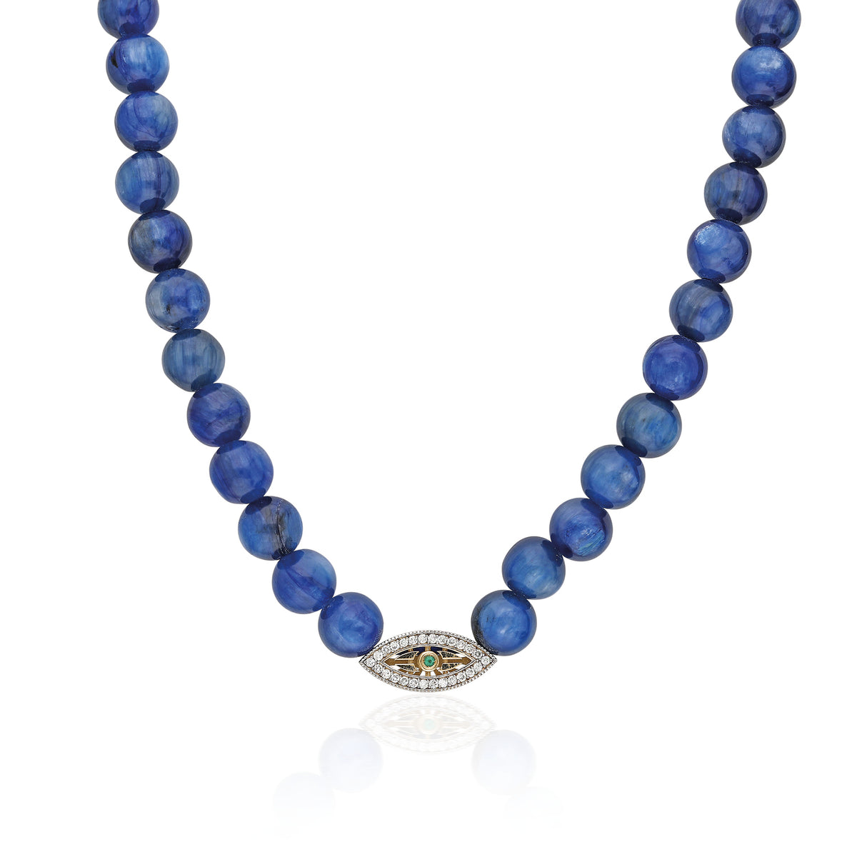 Pavé "Macu” Beaded Necklace - Kyanite