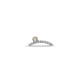 “Acu” Wink Single Stud - Pavé White Diamonds with White Diamond Bezel