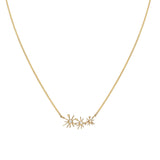 ¡Buenos Días! Micro Triple Sun Necklace - White Diamonds