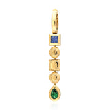 "Sempiterno" Dangler Pendant - Sapphire and Emerald