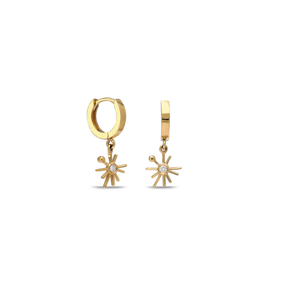 ¡Buenos Días! Mini Sun Hoop - White Diamond