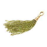 "Aguaviva" Tassel Pendant - Peridots and White Diamonds