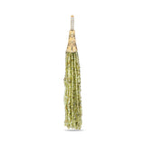 "Aguaviva" Tassel Pendant - Peridots and White Diamonds