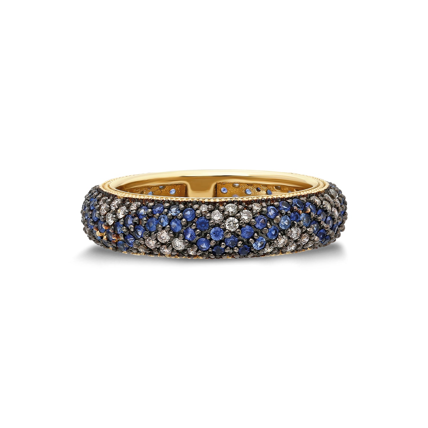 SAMPLE SALE Bomba "Zig Zag" Ring - Blue Sapphires and Diamonds