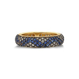SAMPLE SALE Bomba "Zig Zag" Ring - Blue Sapphires and Diamonds