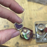 SAMPLE SALE "Corazón" Bead Pendant - Raw Amethyst