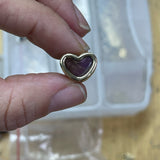 SAMPLE SALE "Corazón" Bead Pendant - Raw Amethyst