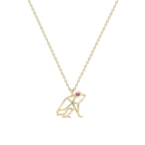 SAMPLE SALE “Keko” Coquí Necklace with Pink Sapphire Eye