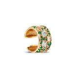 SAMPLE SALE “Coa” Ear Cuff - Tsavorites and White Topaz (no piercing)
