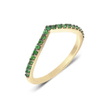 SAMPLE SALE Short “v” Tsavorite Ring