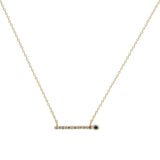 SAMPLE SALE ¡Buenos Días! Small Ray Necklace - Champagne Diamonds and Blue Sapphire