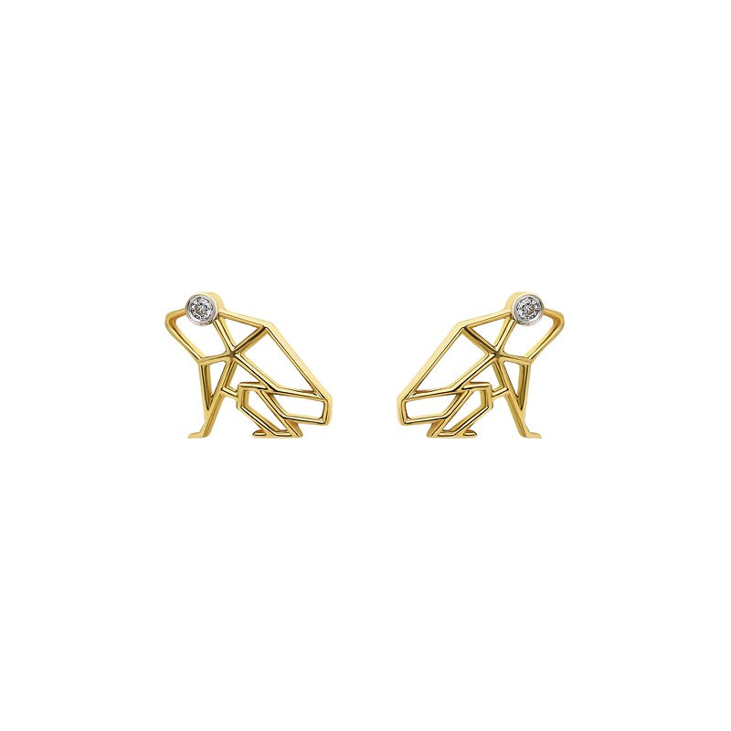Mini “Keko” Coquí Stud Earring with Diamond Eye