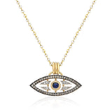 “Macu” Caribbean Eye Pendant - Diamonds and Blue Sapphire hi