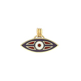 “Macu” Enamel Caribbean Eye Pendant - Deep Purple